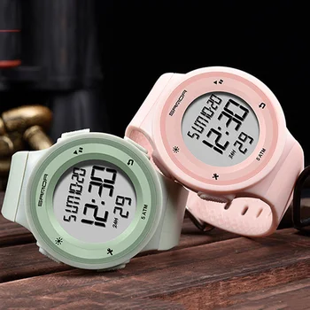 SANDA Brand de Top Multi-funcție Luminos Femei Bărbați Digital cu Led-uri Ceasuri Impermeabil în aer liber, Alpinism, Sporturi Ceas Electronic