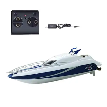 Portabil Barca Control de la Distanță Jucărie de Apă Barca USB Reîncărcabilă RC Boat Navă de război Model pentru Fete Baieti Incepator Copii Cadouri