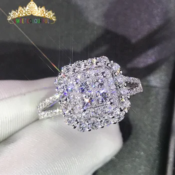 100% 18K 750Au Aur Moissanite Inel cu Diamant inel de Nunta D culoare VVS Cu certificat național MO-H1012