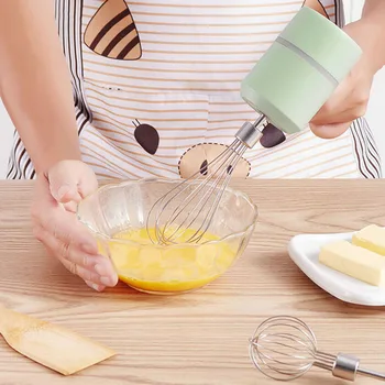De uz casnic de Mână Mixer Alimentare Automată Crema Bătător de Ouă fără Fir 3 Viteze Aluat Blender de Copt Tort Mașină de Amestecare