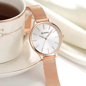 CURREN Top pentru Femei Brand Ceasuri Doamnelor Cadran Japoneze de Lux Cuarț Ceas de mână rezistent la apa Complet din Oțel Fata Ceas Cadou Reloj Mujer