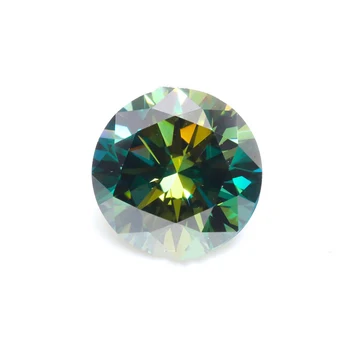 Real Verde Inchis VVS1 0.5-3CT Rotund Moissanite Pietre desprinse 8 Inima 8 Arriant Genial Tăiat Moissanite Diamant Șirag de mărgele Trece Tester