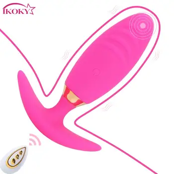 IKOKY 10 Viteze Stimularea Clitorisului Portabil Dildo Vibrator Luminos de la Distanță fără Fir pentru Adulți Produse Jucarii Sexuale pentru Femei