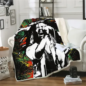 Moda Pătură Bob Marley Tipărite Adult Copil Pilota pentru Pat de Acoperire Canapea, Birou de Turism Caracter Arunca Pătură Picătură de Transport maritim