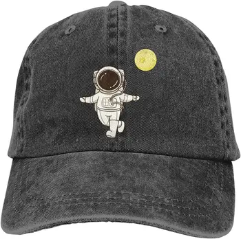 Astronaut Pălărie Amuzant Palarie De Cowboy, Unisex Pentru Adulti Epocă Camionagiu Reglabil Lavabil