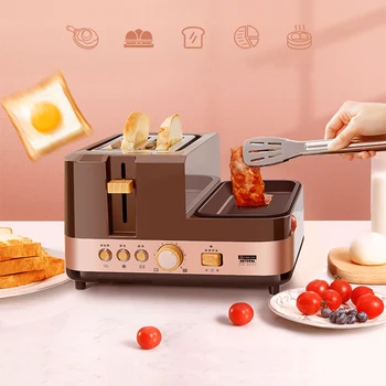 HX-5091 4 In 1 Multifunctional Electric mic Dejun Mașină Prăjitor de pâine, Mașină de tip Sandwich de uz Casnic Tigaie Filtru de Pâine Ou Vapor