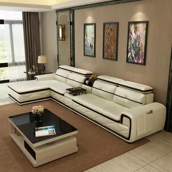 De înaltă calitate acoperă canapea atmosferice multi-funcție combinație costum de lux canapea de sufragerie clasica din piele canapea canapea extensibilă