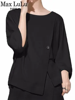 Max LuLu Îmbrăcăminte 2022 Moda de Lux, Design Punk Streetwear Femei Casual Drăguț T-shirt Topuri de Vara Femei Vintage Tee Shirt
