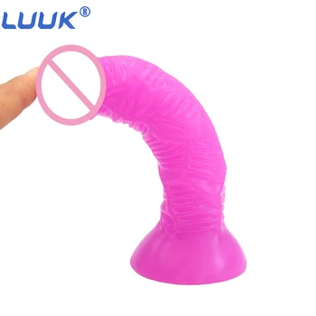 LUUK Textura Neregulată 5.9 în Mini Moale Dildo Cu ventuza Jucarii Sexuale Pentru Femei G-spot Stimulare Vaginala Femeie Masturbari