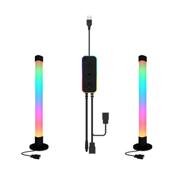 RGB Light Bar de Jocuri de Lumină Ambientală Bluetooth TV LED Backlight cu Efect de Sincronizare Muzică pentru PC TV Cameră Decor 2 buc
