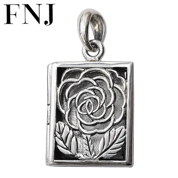 FNJ Argint 925 Bujor Floare Pandantiv Original Pură S925 Argint Pandantive pentru a Face Bijuterii Femei Bine