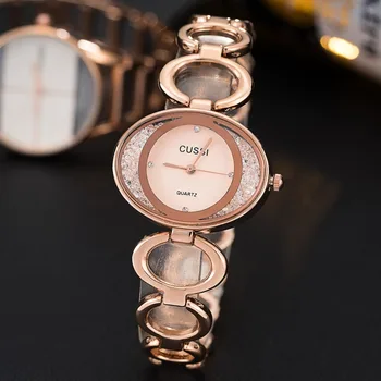 CUSSI 2019 Brand de Lux pentru Femei Ceasuri a Crescut de Aur Oval Doamnelor Brățară Ceas Moda Femei Cuarț Ceas de mână Reloj Mujer Ceas