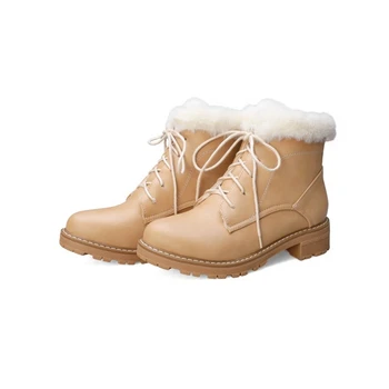 Noua Moda Femei Blană de Iarna Cald Cizme de Zapada Doamnelor lână papuceii Glezna Cizme Pantofi Confortabili plus dimensiune 32-43 Pantofi de Femeie 2289