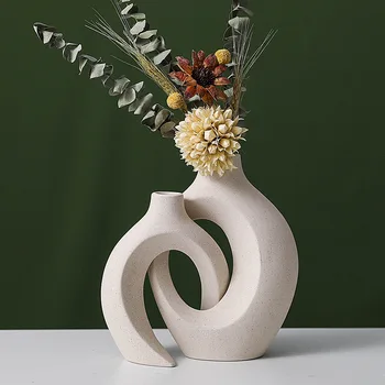 Jusenda Vaza Ceramica Decor Acasă Decor Camera Vaze Set Ornament Modern Decor Nunta Desktop Artă Abstractă Ornament