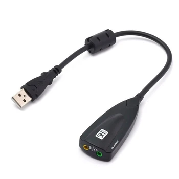 USB Adaptor Audio placa de Sunet Externa 7.1 Canale cu Căști de 3,5 mm Jack Microfon Compatibil cu Desktop Plug Play