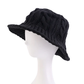 Femei de Toamnă Și de Iarnă Pălării Tricotate Cald Pescar Pălărie de Moda coreeană Pălărie de Lână Japoneză Pălărie Găleată Mic Bazin Pălărie