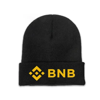 Binance Monedă Design Tricotate Chelioși Capota BNB în aer liber, Iarna Cald Beanie Unisex Capace Adulți Elastic Pălării