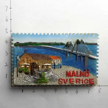 Suedia Malmo călătorie suveniruri magnetice autocolante autocolante frigider