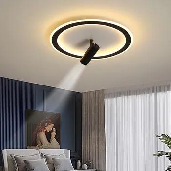 Modern, Simplu Lumina Plafon Pentru Camera de zi, Dormitor, Hol Home Decor Creativ LED-uri Montare pe Suprafață Lampă de Panou Negru Plus Alb