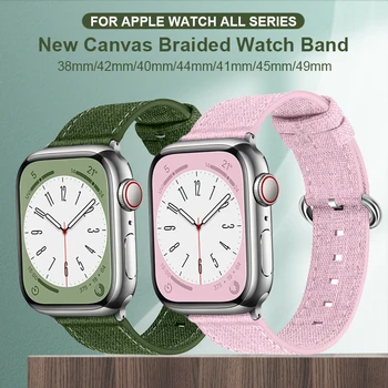 Panza de Nailon Curea pentru Apple watch band 44mm 40mm 38mm 42mm ultra 49mm Buclă bratara correa iwatch serie SE 7 6 5 4 8 45mm 41mm