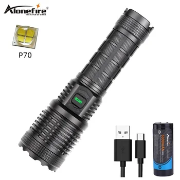 Alonefire X19 cele Mai Ultra Puternic XHP70 26650 Lanterna LED-uri XLamp Reîncărcabilă USB, lanterna Tactice Lumina Lanterna Camp