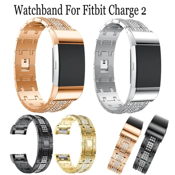 Noi Stras din oțel Inoxidabil de Eliberare Rapidă watchband de Înlocuire brățară pentru Fitbit Charge 2 inteligente curele de ceas Accesorii