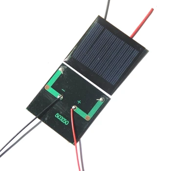 BUHESHUI Epoxidice 0.25 W 5V Mini Celule Solare Module+Cablu DIY Panou Solar Încărcător de Sistem 50*50MM 100buc Policristaline en-Gros