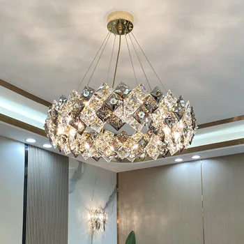 Candelabru Tavan Nordic De Lux Piața De Cristal Candelabru Living Decor Acasă Lampa De Atmosfera Moderna Dormitor Lampa
