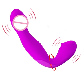 Silicon Penis artificial Vibratoare Jucarii Sexuale pentru Femei 30 Viteze Dublu Vibratoare punctul G Stimulării Anale, Vibratoare Pentru Lesbiene Jucarii pentru Adulti