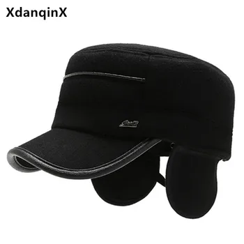 XdanqinX iarna noi bărbați pălărie cald gros armată Militar Pălării snapback cap oamenii capac plat rece-dovada căști pălăria Tatălui marci capace